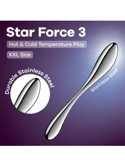 DILDO EM METAL STAR FORCE 3 SATISFYER