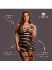 LOLA - STRAPPY SET DRESS - QUEEN SIZE - BLACK