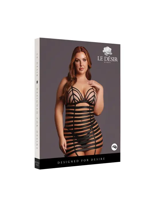 LOLA - STRAPPY SET DRESS - QUEEN SIZE - BLACK