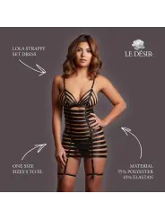 LOLA - STRAPPY SET DRESS - ONE SIZE - BLACK