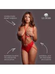 STUPID CUPID - HEART HARNESS - ONE SIZE - RED