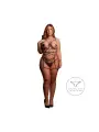 LUXE OPEN HARNESS WITH NIPPLE PADS - QUEEN SIZE - BLACK