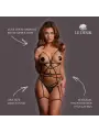 LUXE OPEN HARNESS WITH NIPPLE PADS - ONE SIZE - BLACK