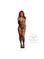 LUXE OPEN HARNESS WITH NIPPLE PADS - ONE SIZE - BLACK