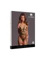 LUXE OPEN HARNESS WITH NIPPLE PADS - ONE SIZE - BLACK