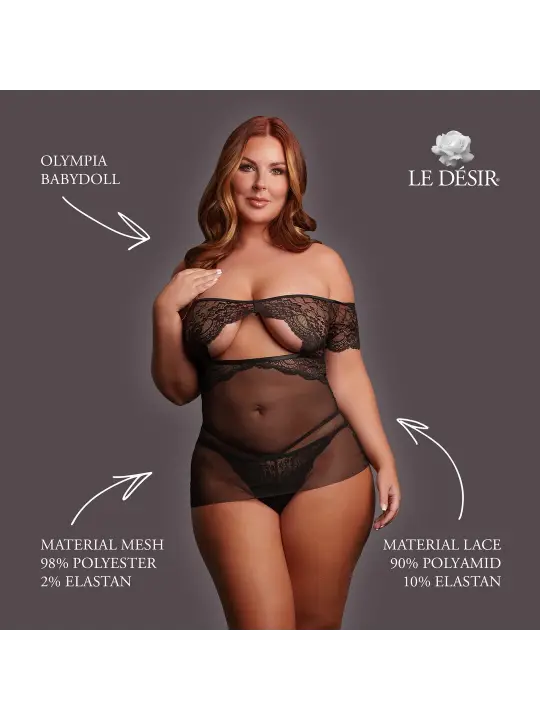OLYMPIA - BABYDOLL - QUEEN SIZE - BLACK
