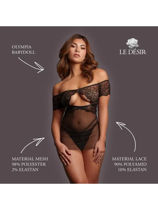OLYMPIA - BABYDOLL - ONE SIZE - BLACK