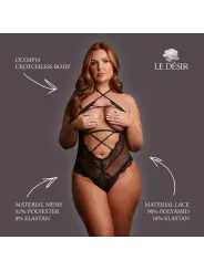 OLYMPIA - CROTCHLESS BODY - QUEEN SIZE - BLACK