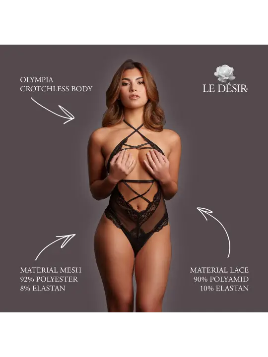 OLYMPIA - CROTCHLESS BODY - ONE SIZE - BLACK