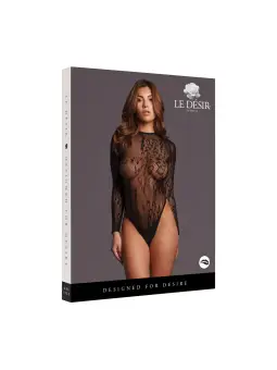 ROXY - SEXY LEOPARD MESH CROTCHLESS BODYSUIT - ONE SIZE - BLACK