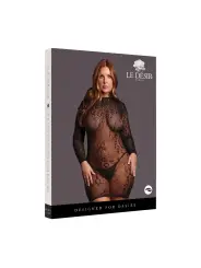 ROXY - SEXY LEOPARD MESH CHEEKY DRESS - QUEEN SIZE - BLACK