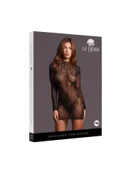 ROXY - SEXY LEOPARD MESH CHEEKY DRESS - ONE SIZE - BLACK