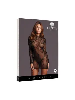 ROXY - SEXY LEOPARD MESH CHEEKY DRESS - ONE SIZE - BLACK