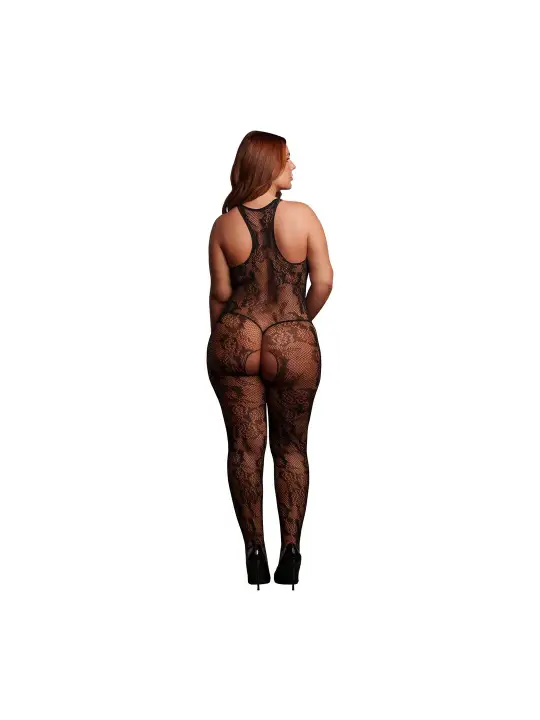 MATILDA - LACE BODYSTOCKING - QUEEN SIZE - BLACK