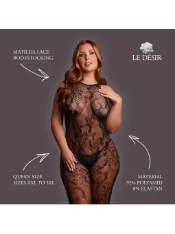 MATILDA - LACE BODYSTOCKING - QUEEN SIZE - BLACK