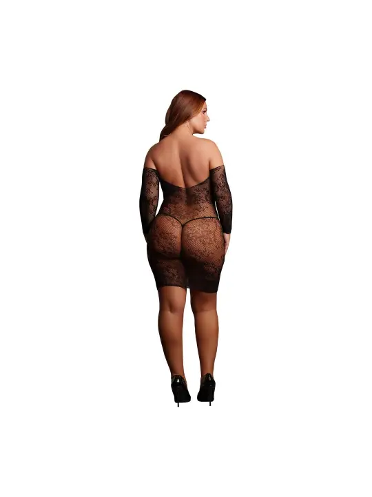 MATILDA - LACE MINI DRESS - QUEEN SIZE - BLACK