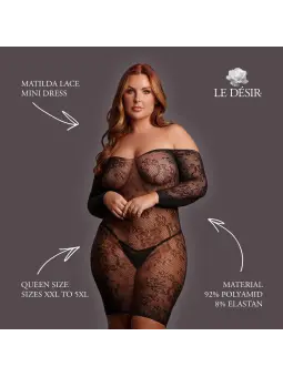 MATILDA - LACE MINI DRESS - QUEEN SIZE - BLACK
