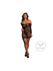 MATILDA - LACE MINI DRESS - ONE SIZE - BLACK
