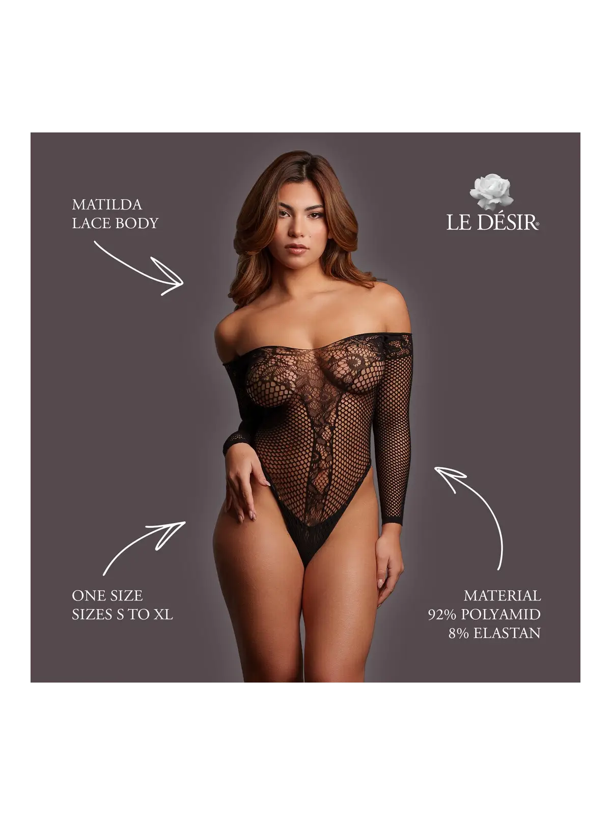 MATILDA - LACE BODY - ONE SIZE - BLACK