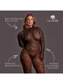 ROXY - LEOPARD OPEN KNIT CAT SUIT - QUEEN SIZE - BLACK