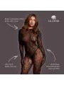 ROXY - LEOPARD OPEN KNIT CAT SUIT - ONE SIZE - BLACK