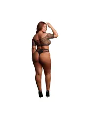 MELIA - OPEN WORK SET - QUEEN SIZE - BLACK