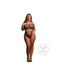 MELIA - OPEN WORK SET - QUEEN SIZE - BLACK