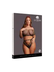 MELIA - OPEN WORK SET - QUEEN SIZE - BLACK