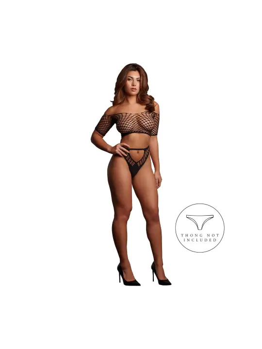 MELIA - OPEN WORK SET - ONE SIZE - BLACK
