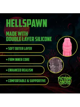 HELLSPAWN - SILICONE DILDO - RED/BLACK
