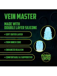VEIN MASTER - SILICONE DILDO - BLUE/WHITE