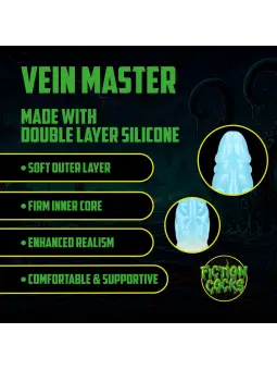 VEIN MASTER - SILICONE DILDO - BLUE/WHITE
