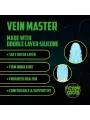 VEIN MASTER - SILICONE DILDO - BLUE/WHITE