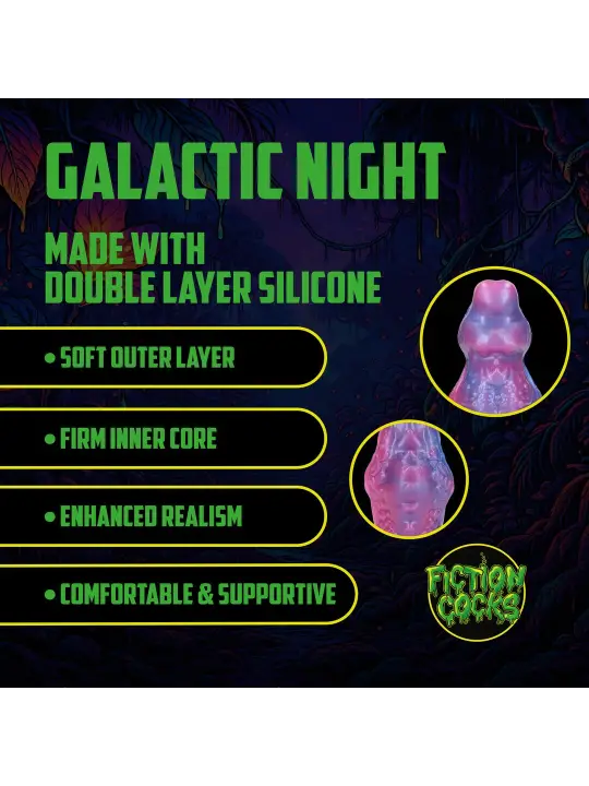 GALACTIC NIGHT FIEND - SILICONE DILDO - PURPLE
