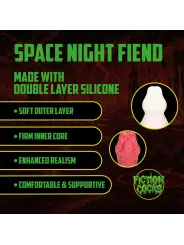 SPACE NIGHT FIEND - SILICONE DILDO - RED/WHITE