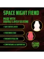 SPACE NIGHT FIEND - SILICONE DILDO - RED/WHITE