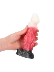 SPACE NIGHT FIEND - SILICONE DILDO - RED/WHITE