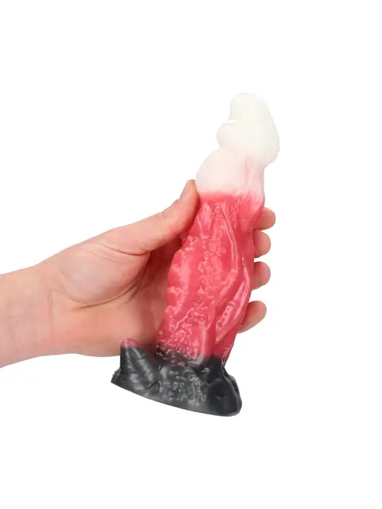 SPACE NIGHT FIEND - SILICONE DILDO - RED/WHITE