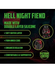 HELL NIGHT FIEND - SILICONE DILDO - RED/BLACK