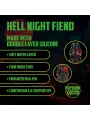 HELL NIGHT FIEND - SILICONE DILDO - RED/BLACK