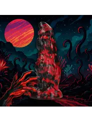 HELL NIGHT FIEND - SILICONE DILDO - RED/BLACK