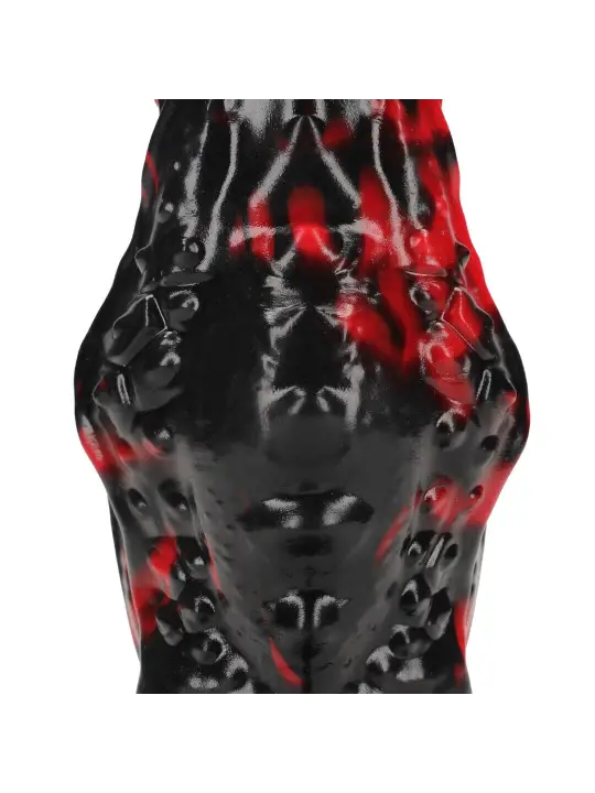 HELL NIGHT FIEND - SILICONE DILDO - RED/BLACK