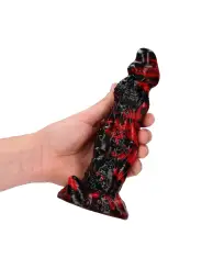 HELL NIGHT FIEND - SILICONE DILDO - RED/BLACK