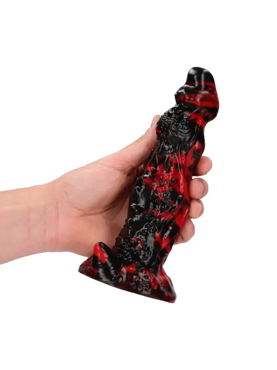 HELL NIGHT FIEND - SILICONE DILDO - RED/BLACK