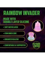 RAINBOW INVADER - SILICONE DILDO - RAINBOW