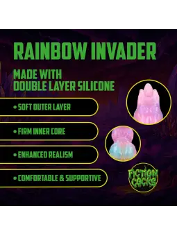 RAINBOW INVADER - SILICONE DILDO - RAINBOW