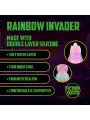RAINBOW INVADER - SILICONE DILDO - RAINBOW