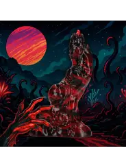 HELL INVADER - SILICONE DILDO - RED/BLACK