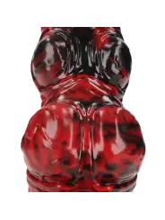 HELL INVADER - SILICONE DILDO - RED/BLACK