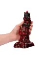 HELL INVADER - SILICONE DILDO - RED/BLACK